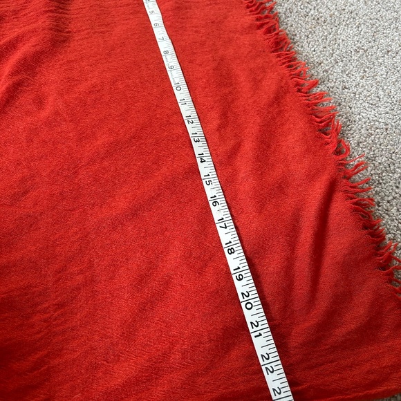 Orange 100 percent wool scarf/wrap - Picture 5 of 7